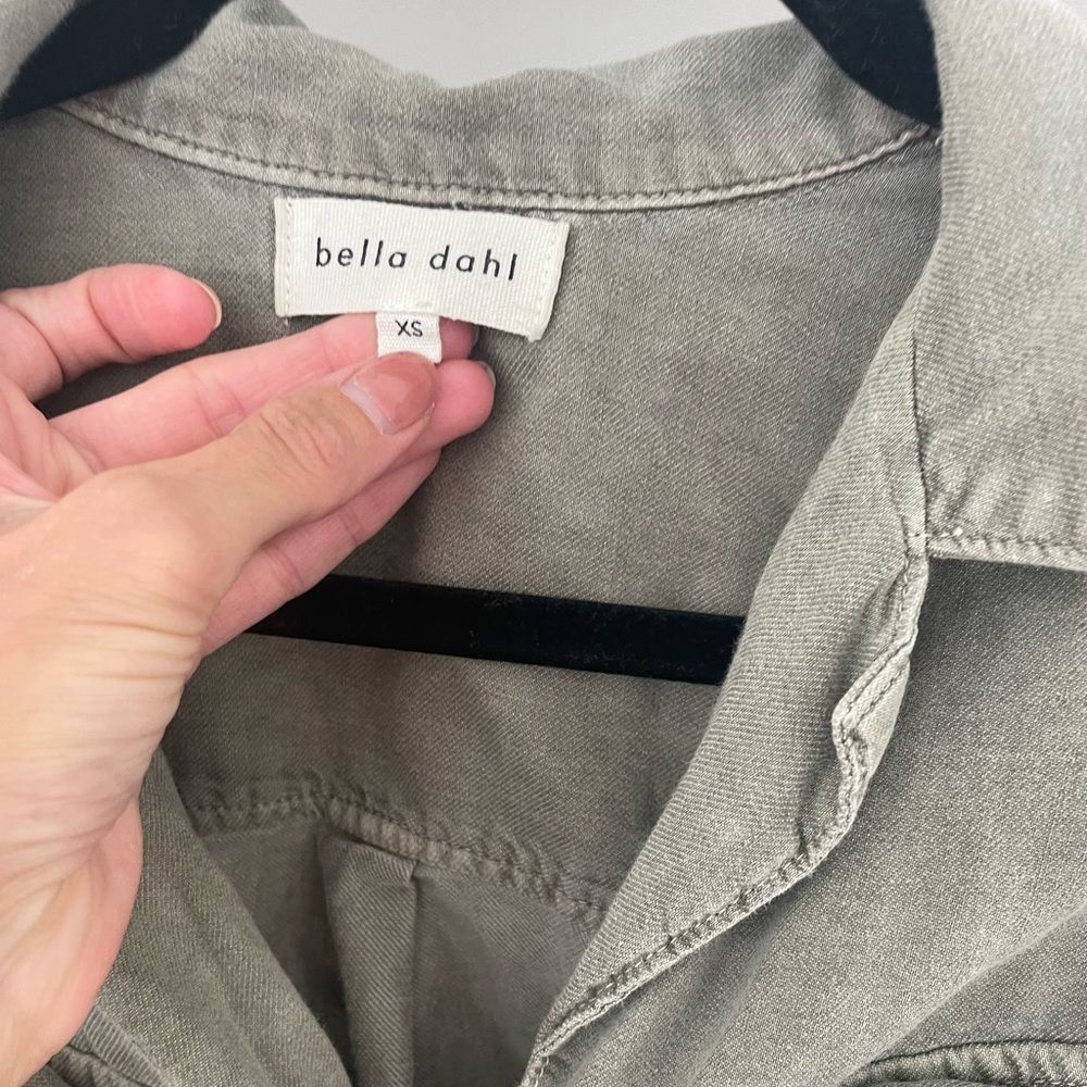 Bella Dahl Olive Green Shirt Dress, XS - Picture 5 of 7